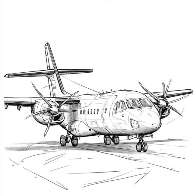 ATR 72 para imprimir e colorir 1 ATR 72 para imprimir e colorir 1