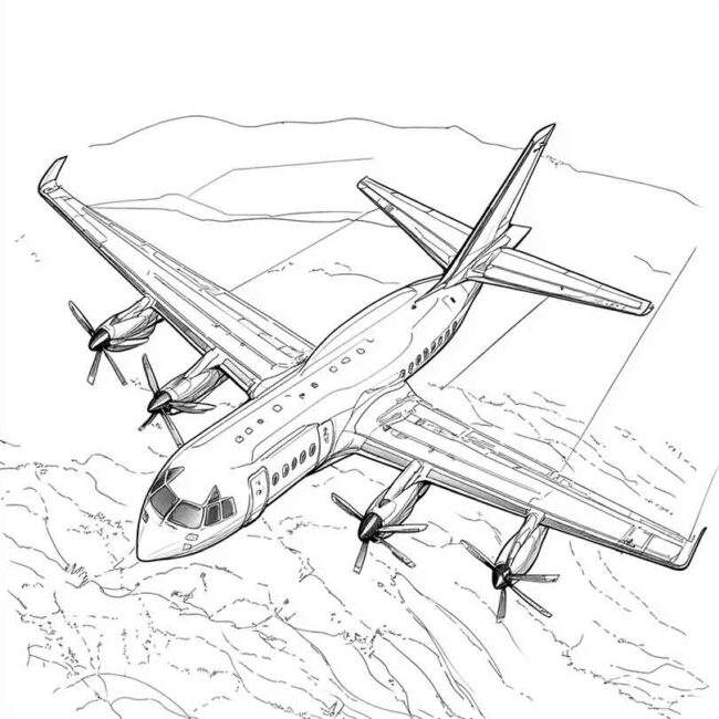 ATR 72 para imprimir e colorir 12 ATR 72 para imprimir e colorir 12