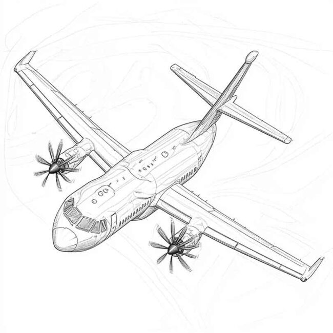 ATR 72 para imprimir e colorir 13 ATR 72 para imprimir e colorir 13