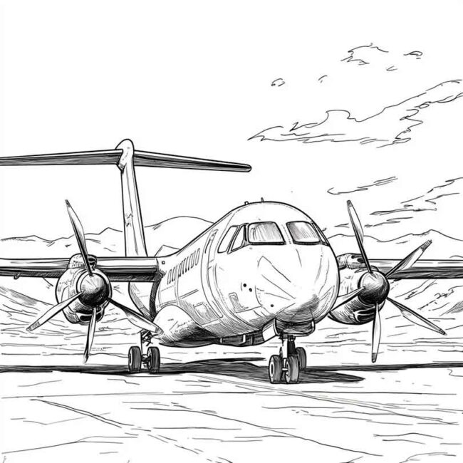ATR 72 para imprimir e colorir 11 ATR 72 para imprimir e colorir 11