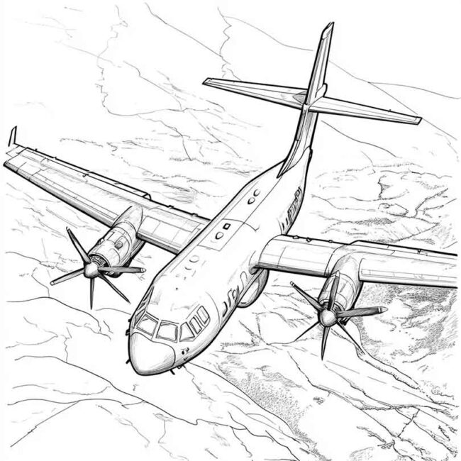 ATR 72 para imprimir e colorir 3 ATR 72 para imprimir e colorir 3