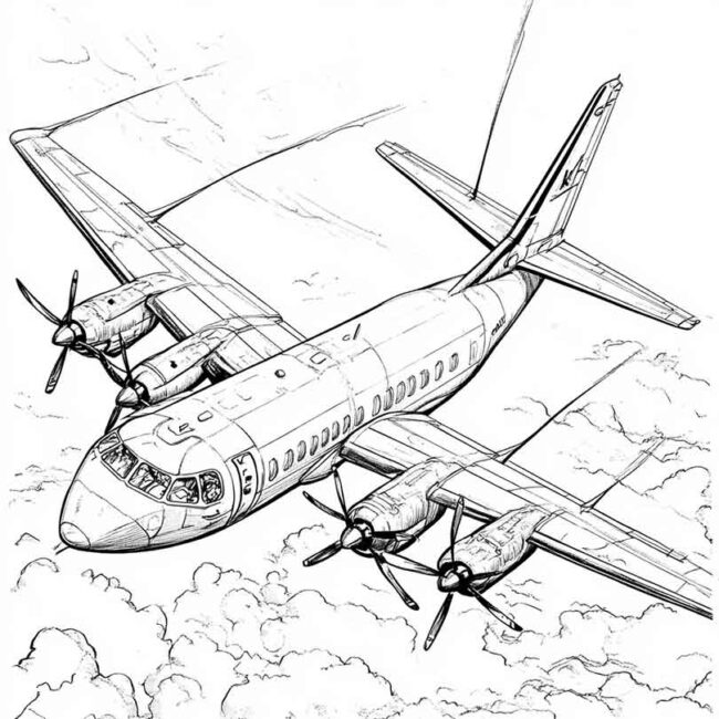 ATR 72 para imprimir e colorir 2 ATR 72 para imprimir e colorir 2