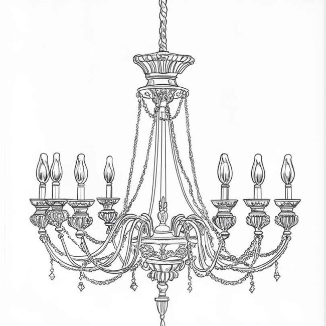 candelabro para imprimir e colorir png 8