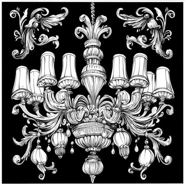 candelabro para imprimir e colorir png 9