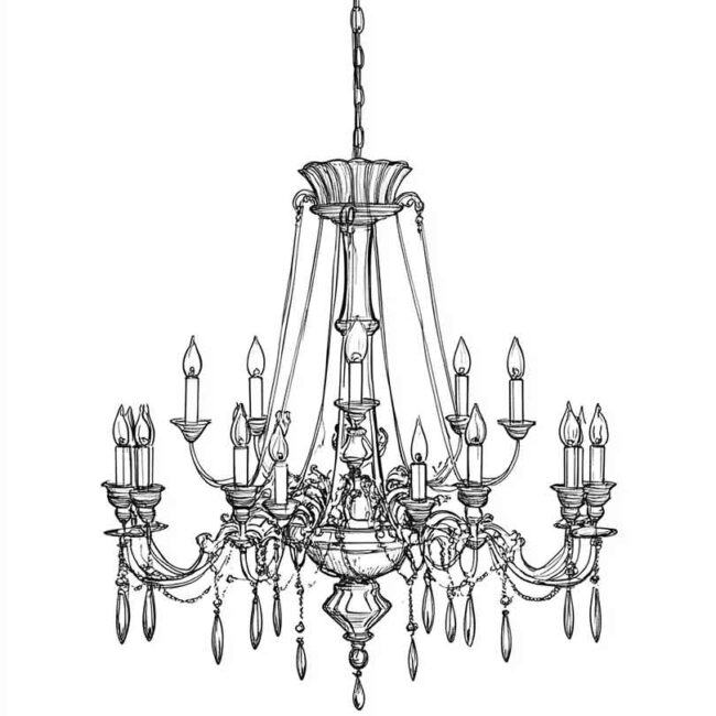 candelabro para imprimir e colorir png 48