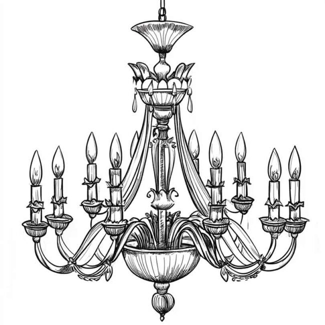 candelabro para imprimir e colorir png 50