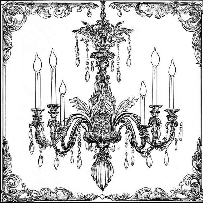 candelabro para imprimir e colorir png 4
