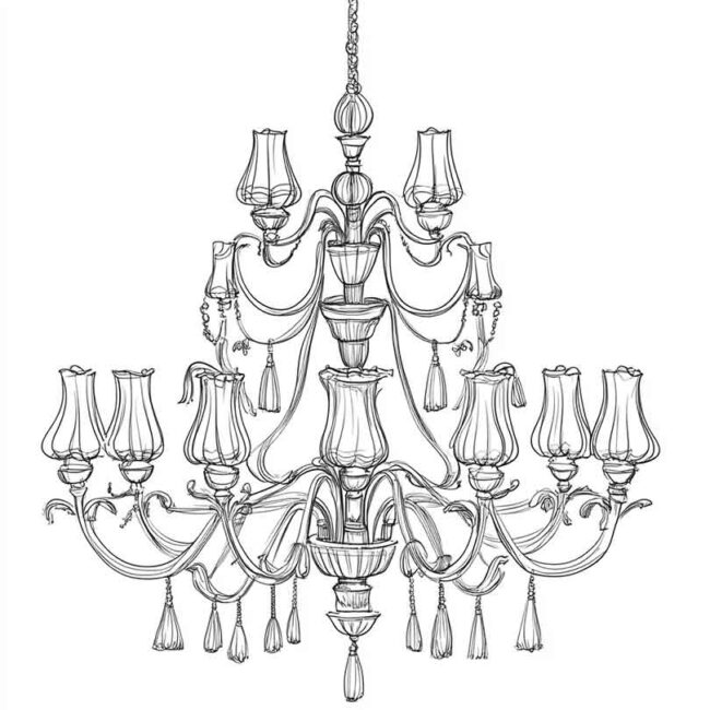 candelabro para imprimir e colorir png 32
