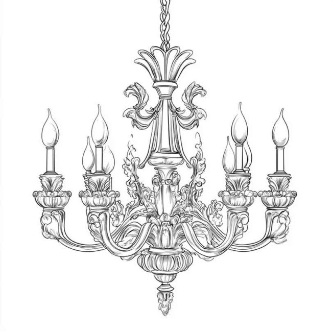 candelabro para imprimir e colorir png 42