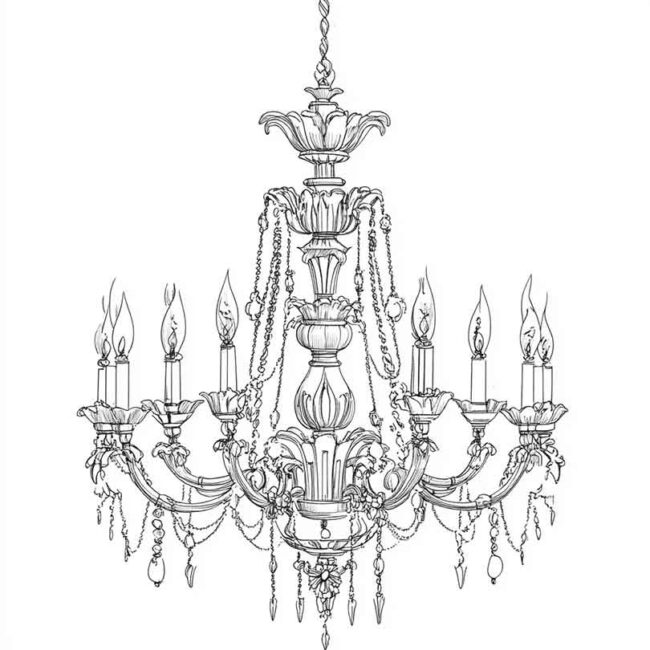 candelabro para imprimir e colorir png 33