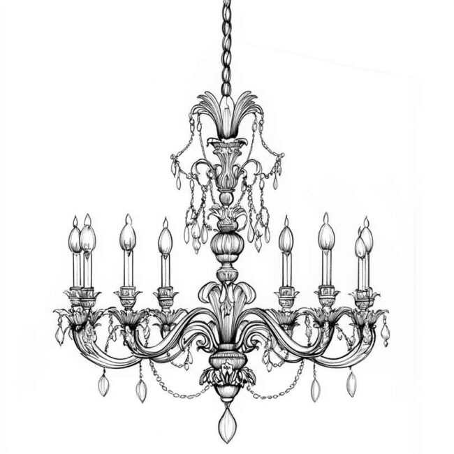 candelabro para imprimir e colorir png 21