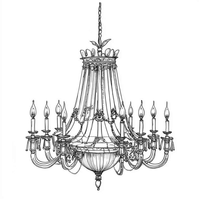 candelabro para imprimir e colorir png 43