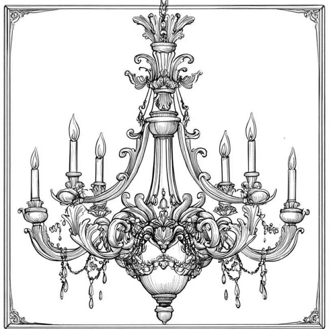 candelabro para imprimir e colorir png 11