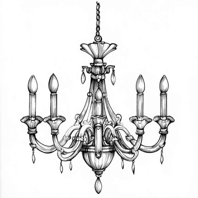 candelabro para imprimir e colorir png 12