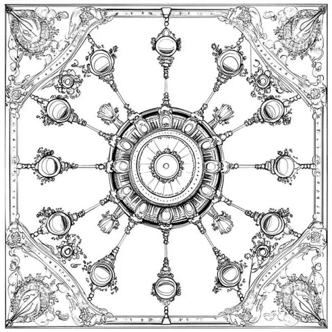 candelabro para imprimir e colorir png 3