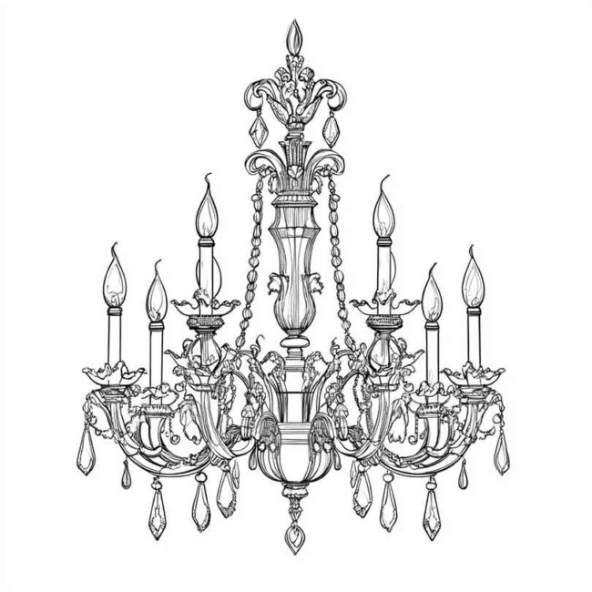 candelabro para imprimir e colorir png 36