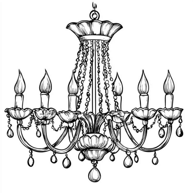 candelabro para imprimir e colorir png 34