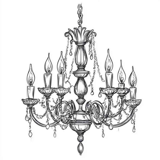 candelabro para imprimir e colorir png 35