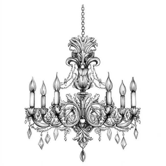candelabro para imprimir e colorir png 40