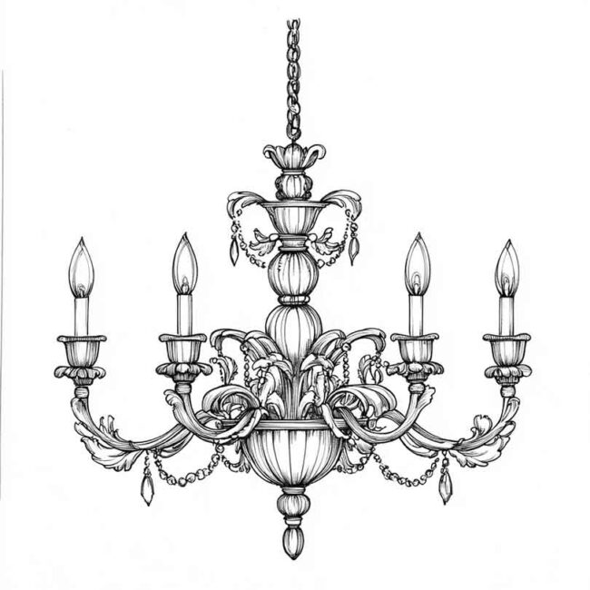 candelabro para imprimir e colorir png 39