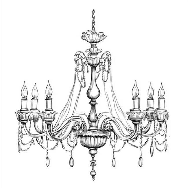candelabro para imprimir e colorir png 45