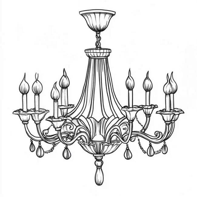candelabro para imprimir e colorir png 25