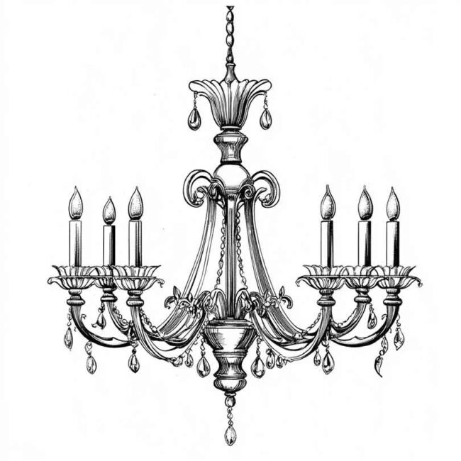 candelabro para imprimir e colorir png 26