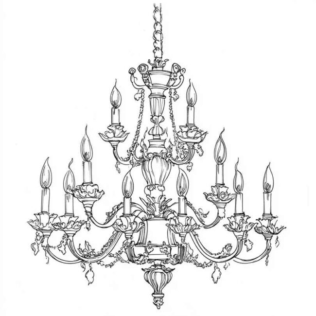 candelabro para imprimir e colorir png 30