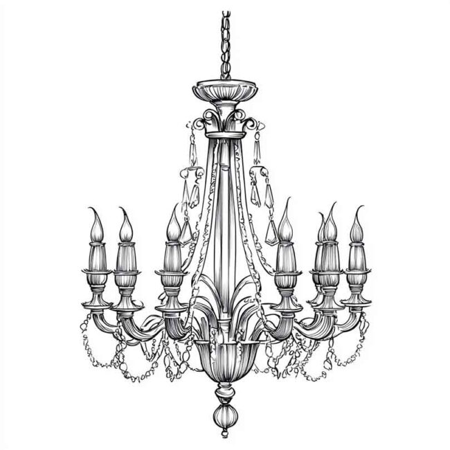candelabro para imprimir e colorir png 49