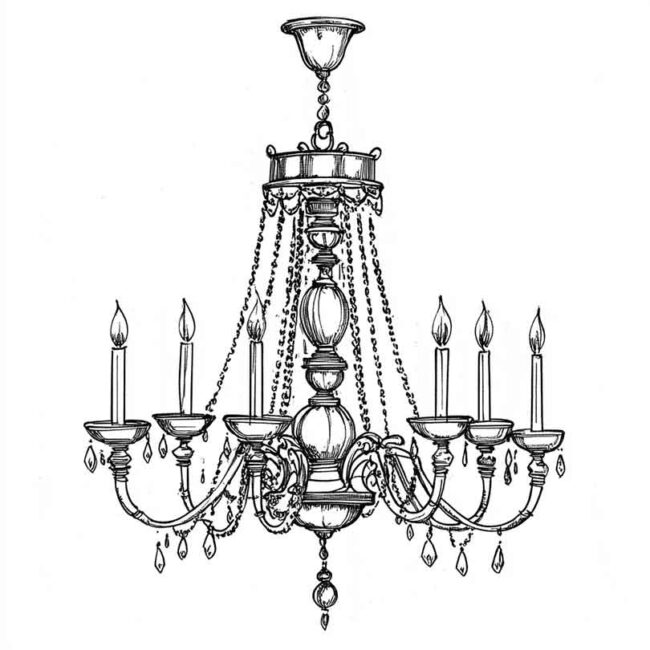 candelabro para imprimir e colorir png 1