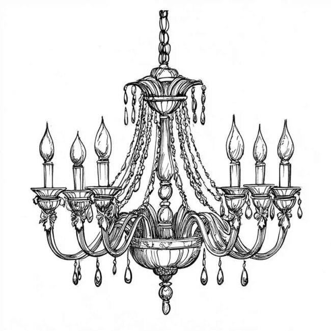 candelabro para imprimir e colorir png 19