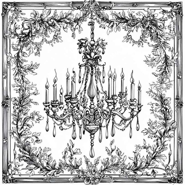 candelabro para imprimir e colorir png 2