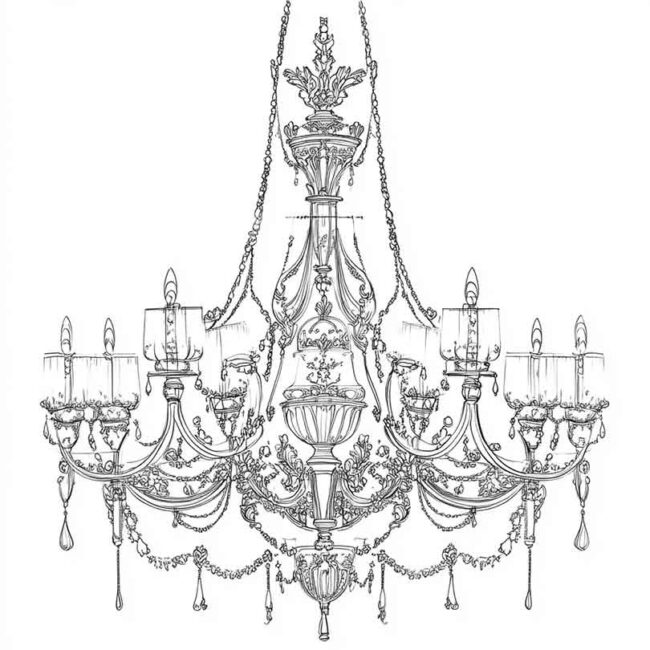 candelabro para imprimir e colorir png 16