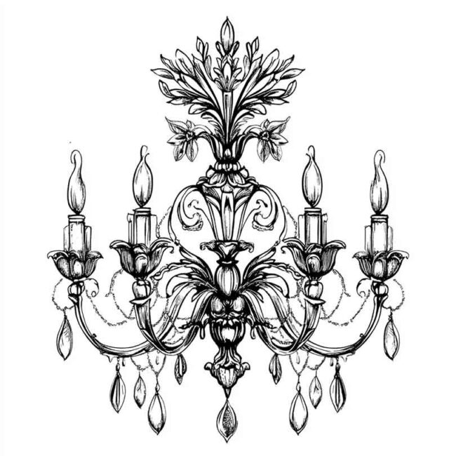 candelabro para imprimir e colorir png 22
