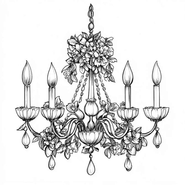 candelabro para imprimir e colorir png 14