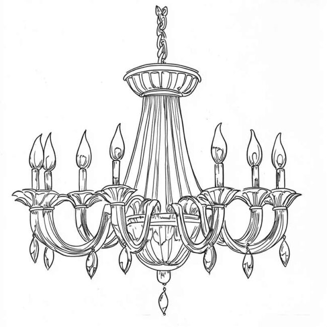 candelabro para imprimir e colorir png 15