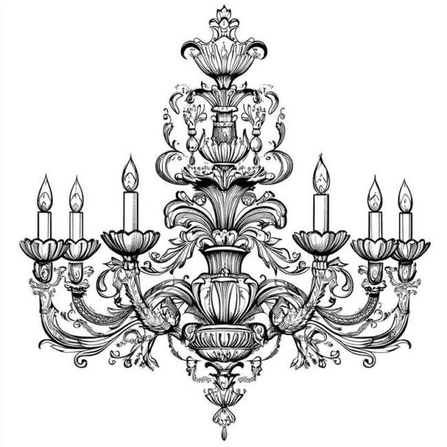 candelabro para imprimir e colorir png 17