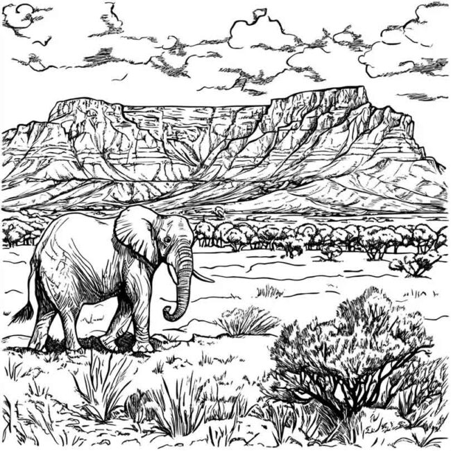 africa do sul para imprimir e colorir em desenhos 7