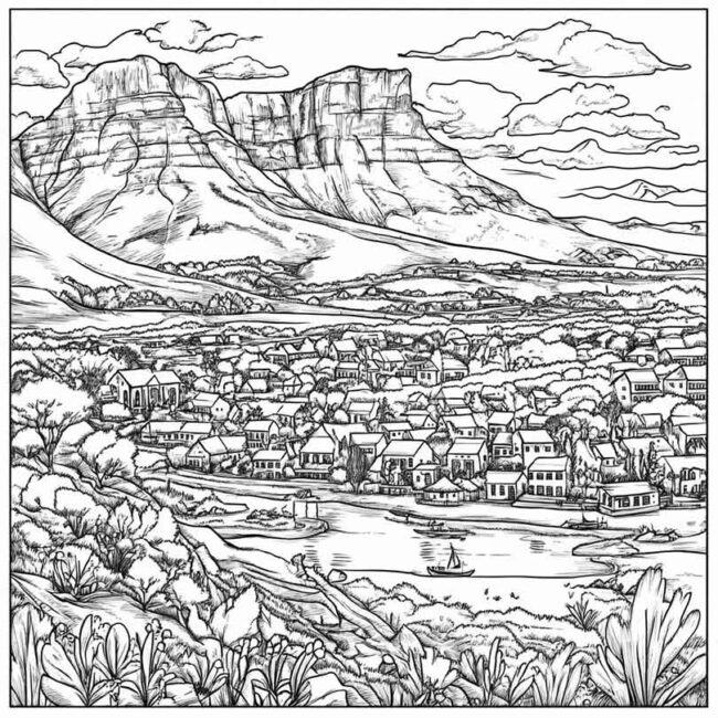 africa do sul para imprimir e colorir em desenhos 38