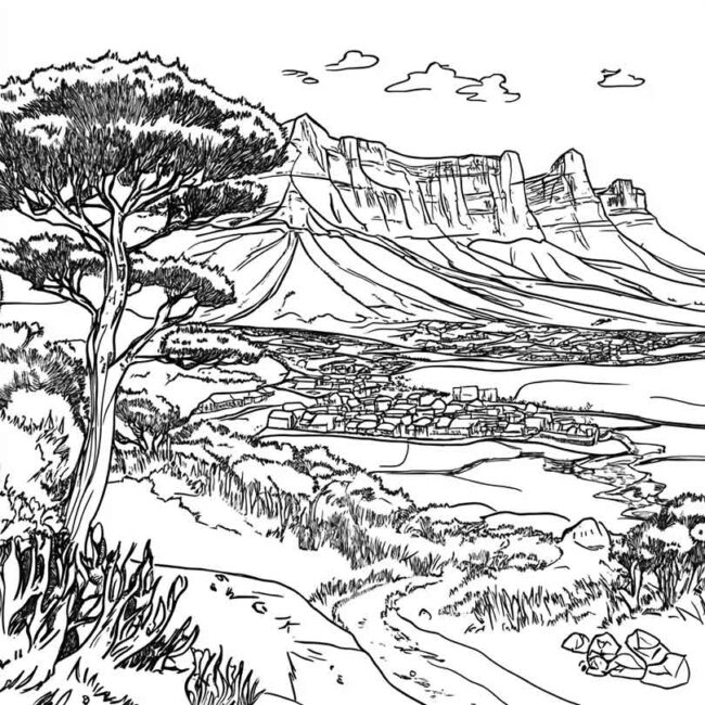 africa do sul para imprimir e colorir em desenhos 16