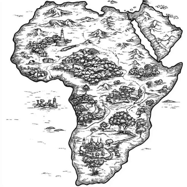 africa do sul para imprimir e colorir em desenhos 20