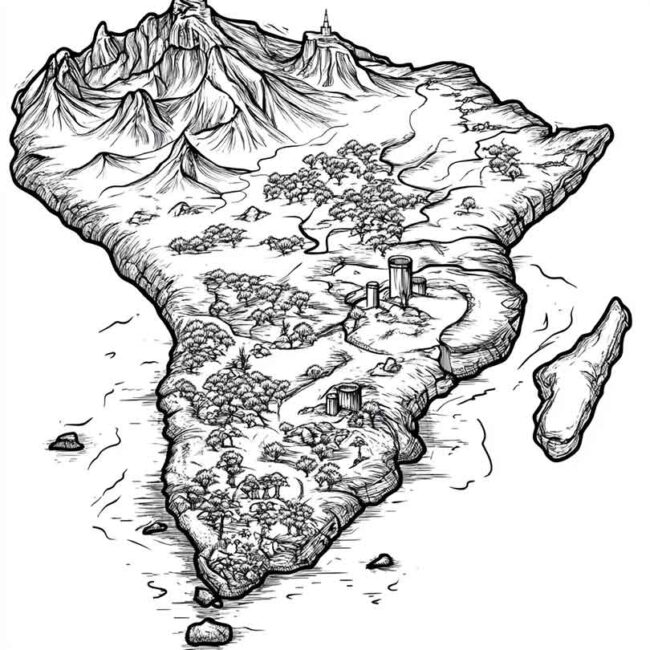 africa do sul para imprimir e colorir em desenhos 22