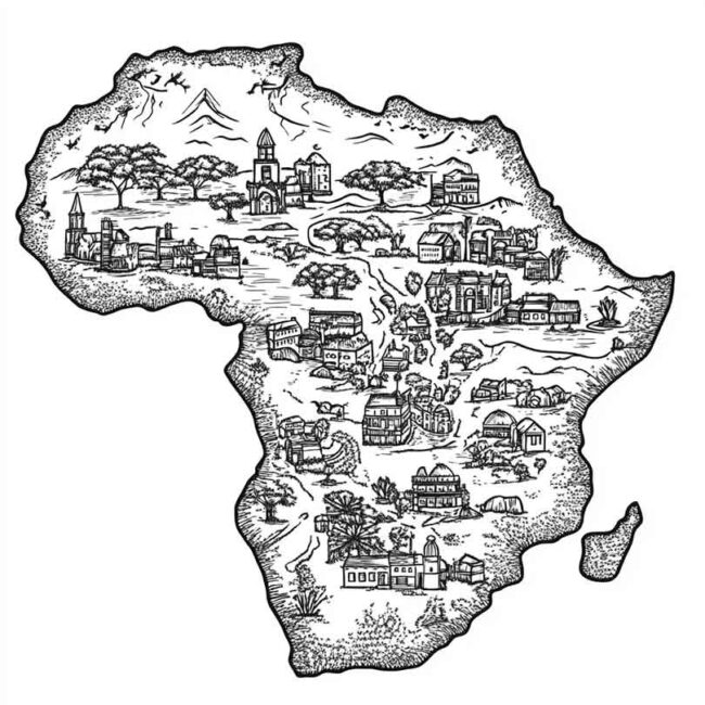 africa do sul para imprimir e colorir em desenhos 40