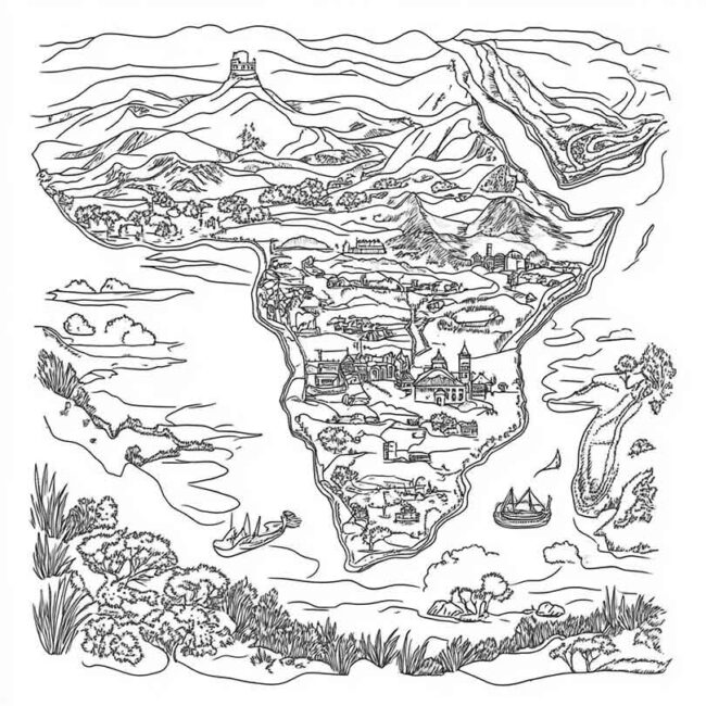 africa do sul para imprimir e colorir em desenhos 17