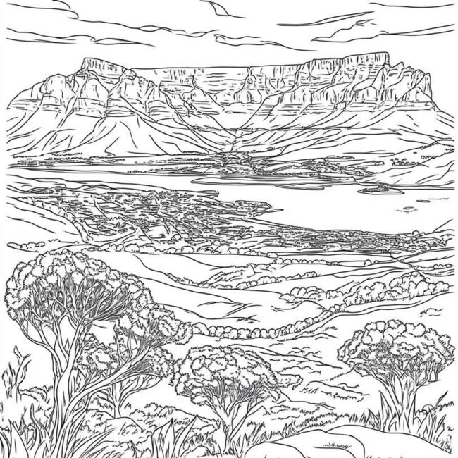 africa do sul para imprimir e colorir em desenhos 1