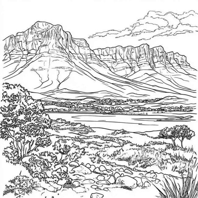 africa do sul para imprimir e colorir em desenhos 11