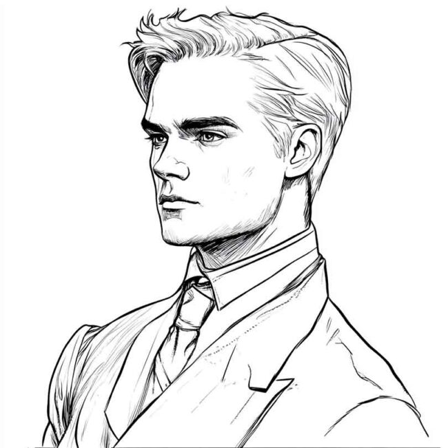 draco malfoy para imprimir e colorir png 41