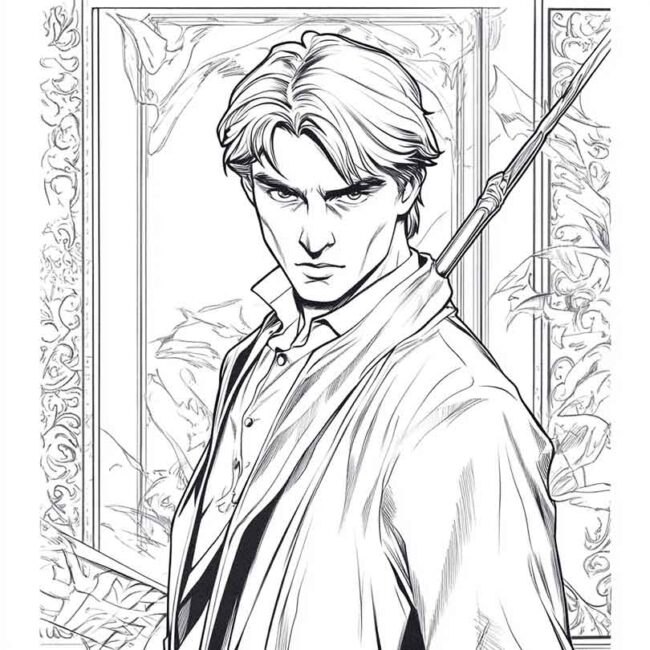 draco malfoy para imprimir e colorir png 45