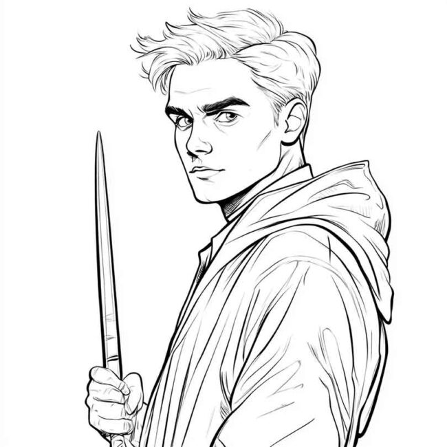 draco malfoy para imprimir e colorir png 42