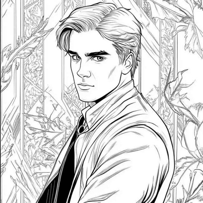 draco malfoy para imprimir e colorir png 3